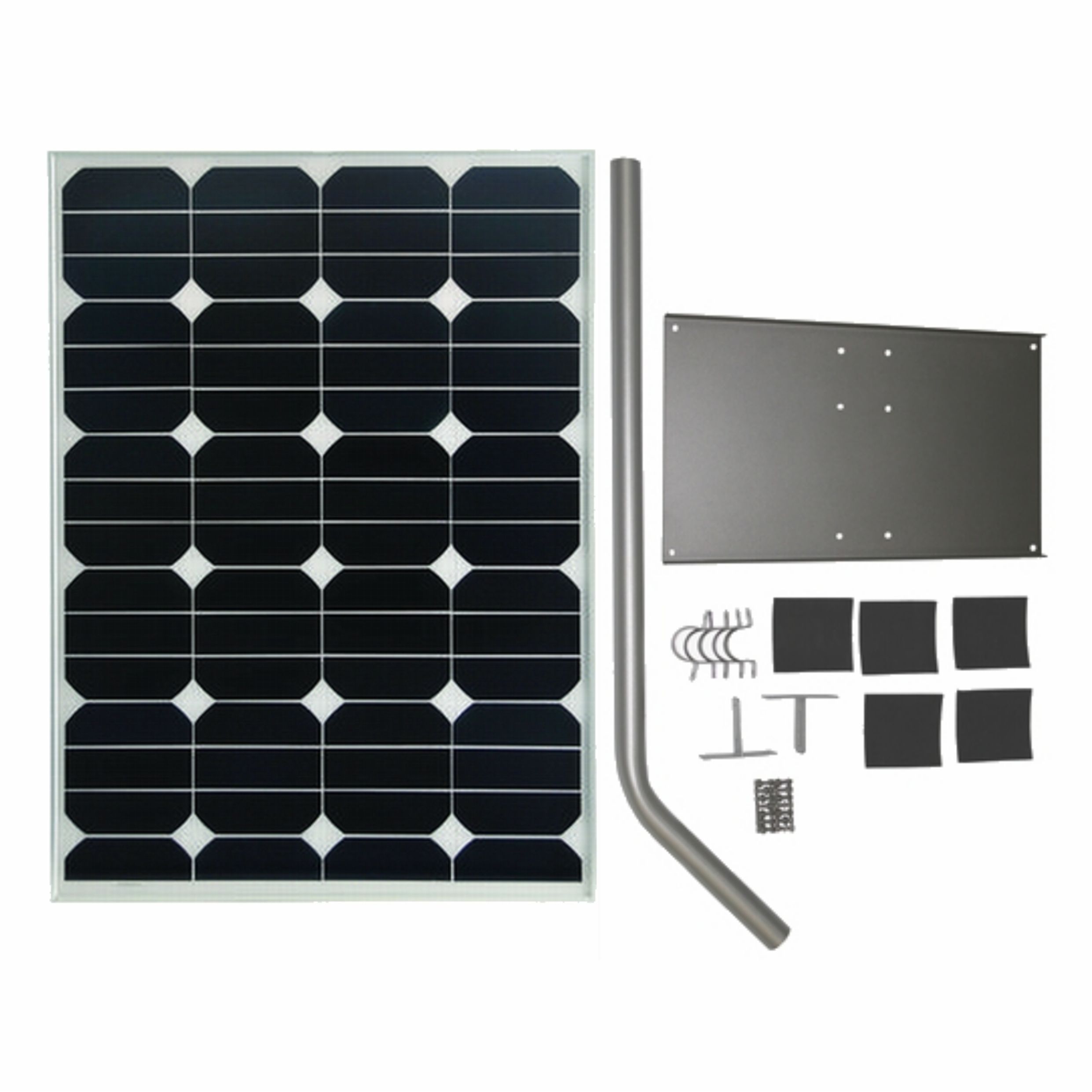 24v 60 Watts Solar Panel With Solar Panel Post & Bracket for 60 Watt Solar Panel